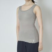 丸福ガーゼ/カップ付無地タンクトップ